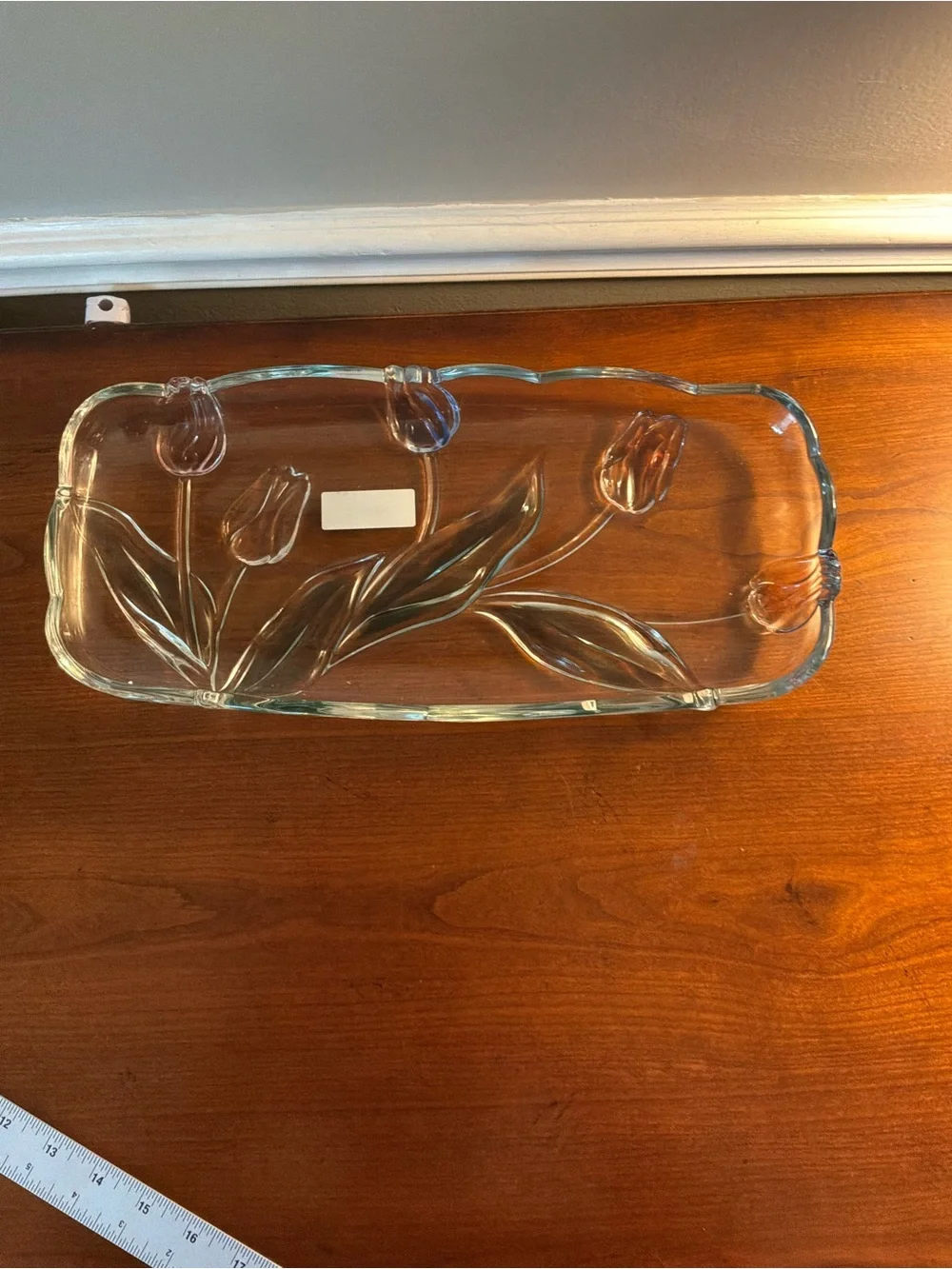 Mikasa Clear Glass Tulip Vanity Tray